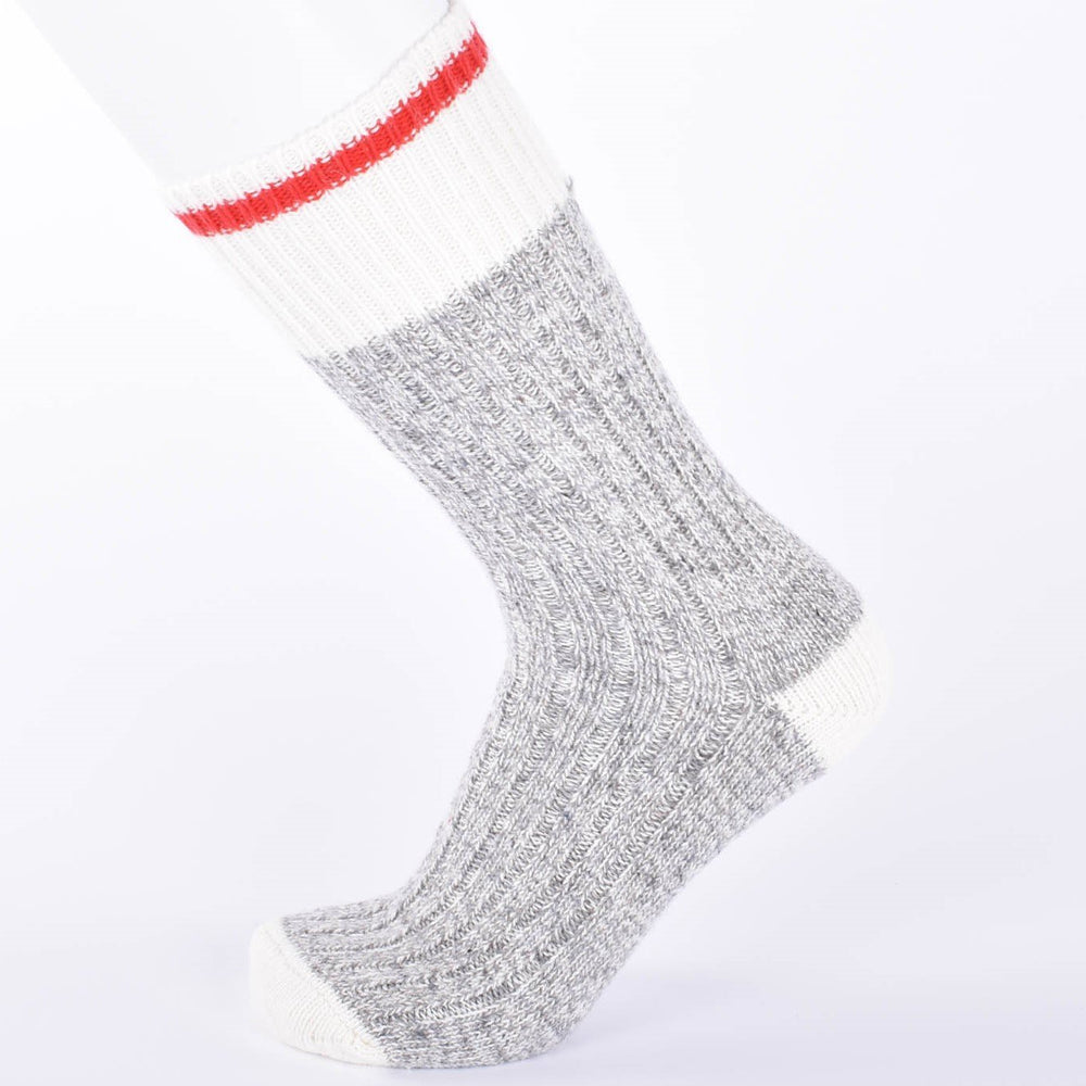 Duray Men's 3 Pack Grey/Red Work Socks Made of Wool