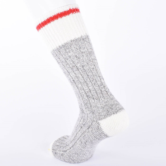 Duray Men's 3 Pack Grey/Red Work Socks Made of Wool