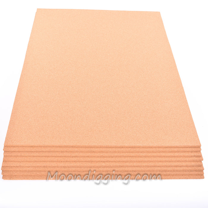 8 Pack - Fine Grain Plain Cork Sheets 24" X 36"