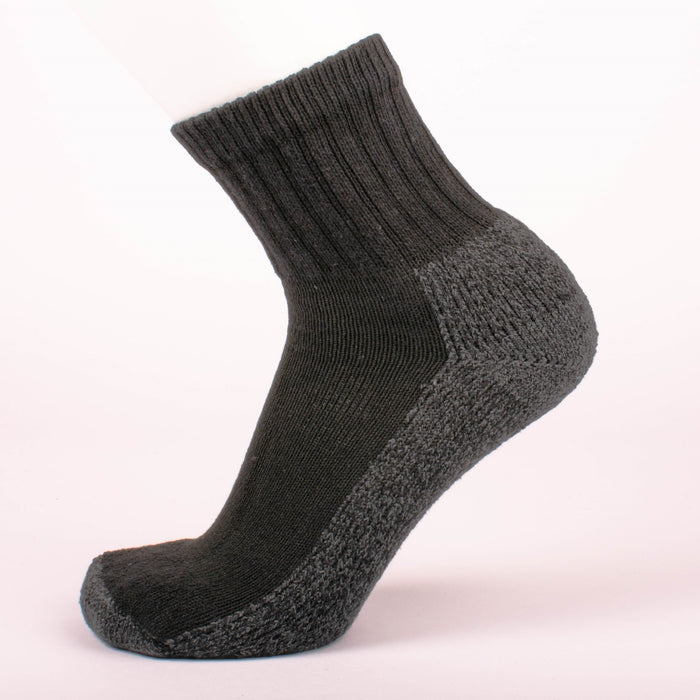 Kodiak Men's Black Industrial Soft Quarter Socks - 2 Pairs