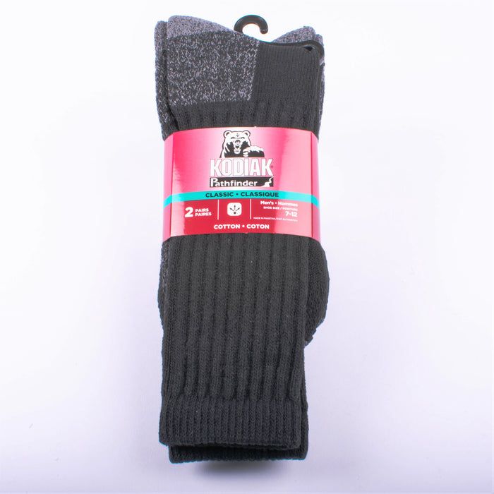 Kodiak Men's Black Soft Quarter Socks - 2 Pairs