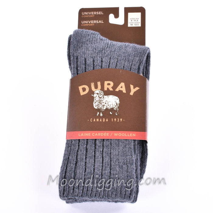Duray Unisex Universal Comfort Grey Lambswool Socks